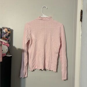 Pink Ruffled Women's Top